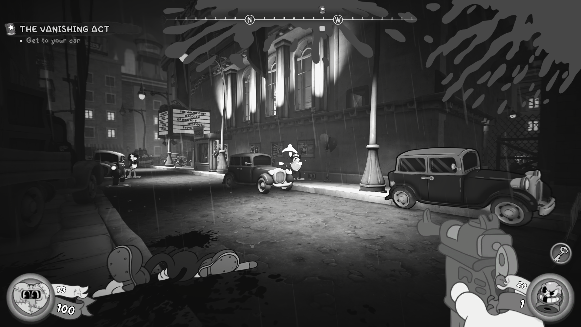 Mouse: PI For Hire, a black-and-white cartoony FPS