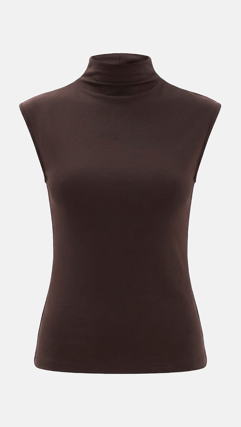 Sold Out NYC, The Mock Neck Top - Chocolate