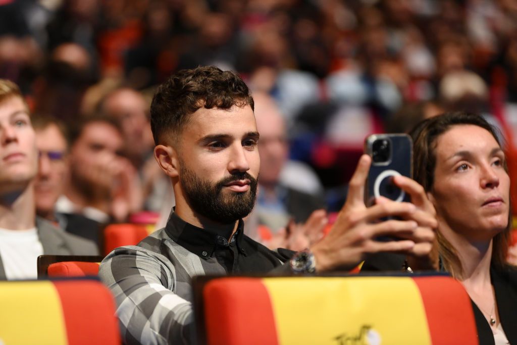 Nacer Bouhanni at the 2023 Tour de France route presentation