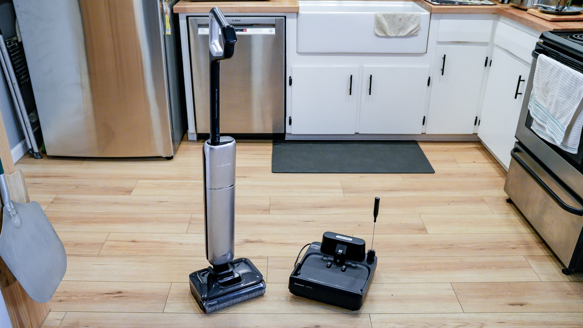 Dreame Aero Pro Wet Dry Vacuum in a kitchen