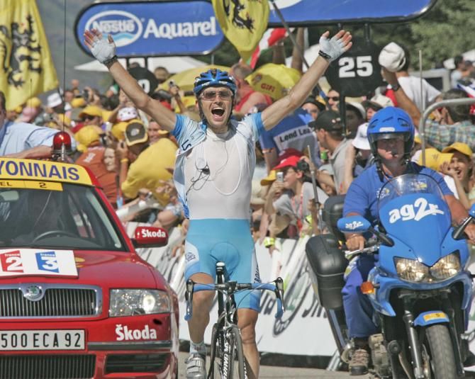 Georg Totschnig (Gerolsteiner) won the 2005 Tour de France stage to Ax-3 Domaines