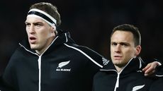 Brodie Retallick and Ben Smith joined the fans at Twickenham to watch the England vs. South Africa match