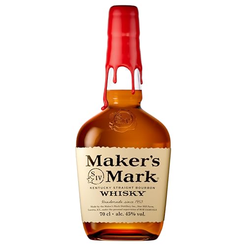 Maker&#039;s Mark Kentucky Straight Bourbon Whisky - Aged in American Oak Barrels - Vanilla, Caramel &amp;amp; Bright Cherry Notes - 70cl