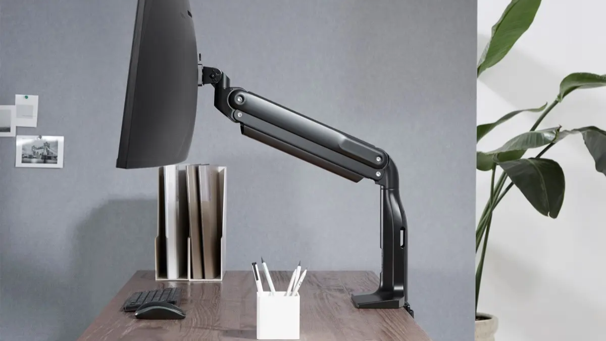 Monoprice Workstream Single Monitor Desk Mount Techradar 