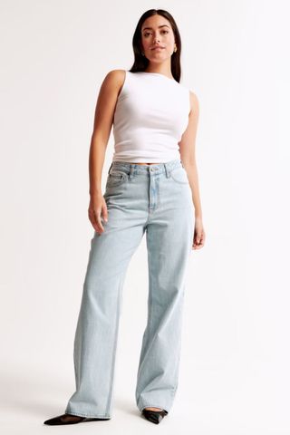 Abercrombie & Fitch Curve Love High Rise Loose Jean