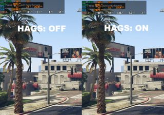 GTA V uses slightly less memory when using Hardware-accelerated GPU scheduling.