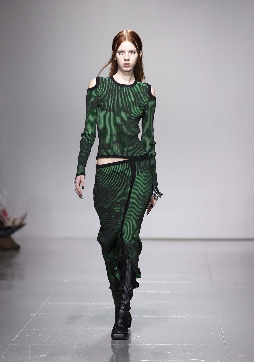 on the runway at London Fashion Week AW23
