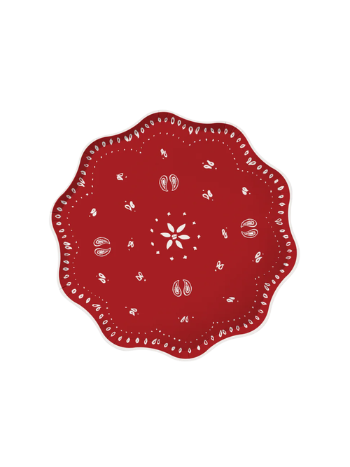 Rodeo Dessert Plate Set - Red