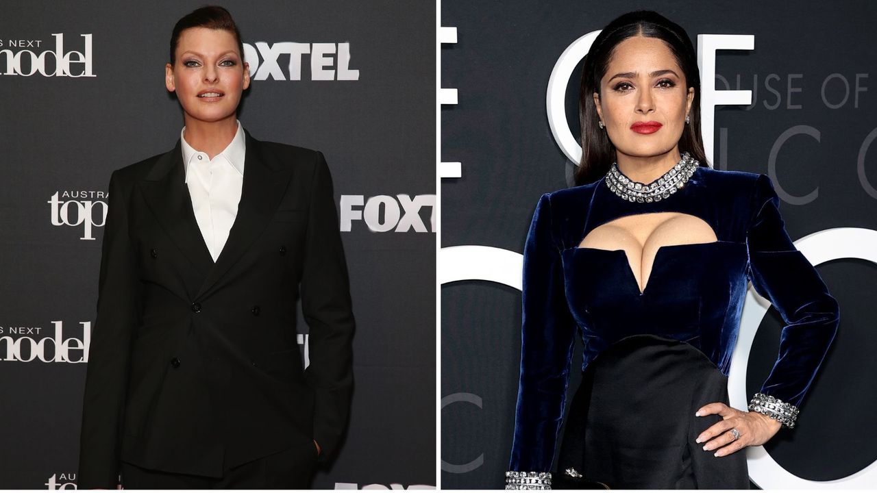 Linda Evangelista and Salma Hayek co-parent Linda&#039;s son