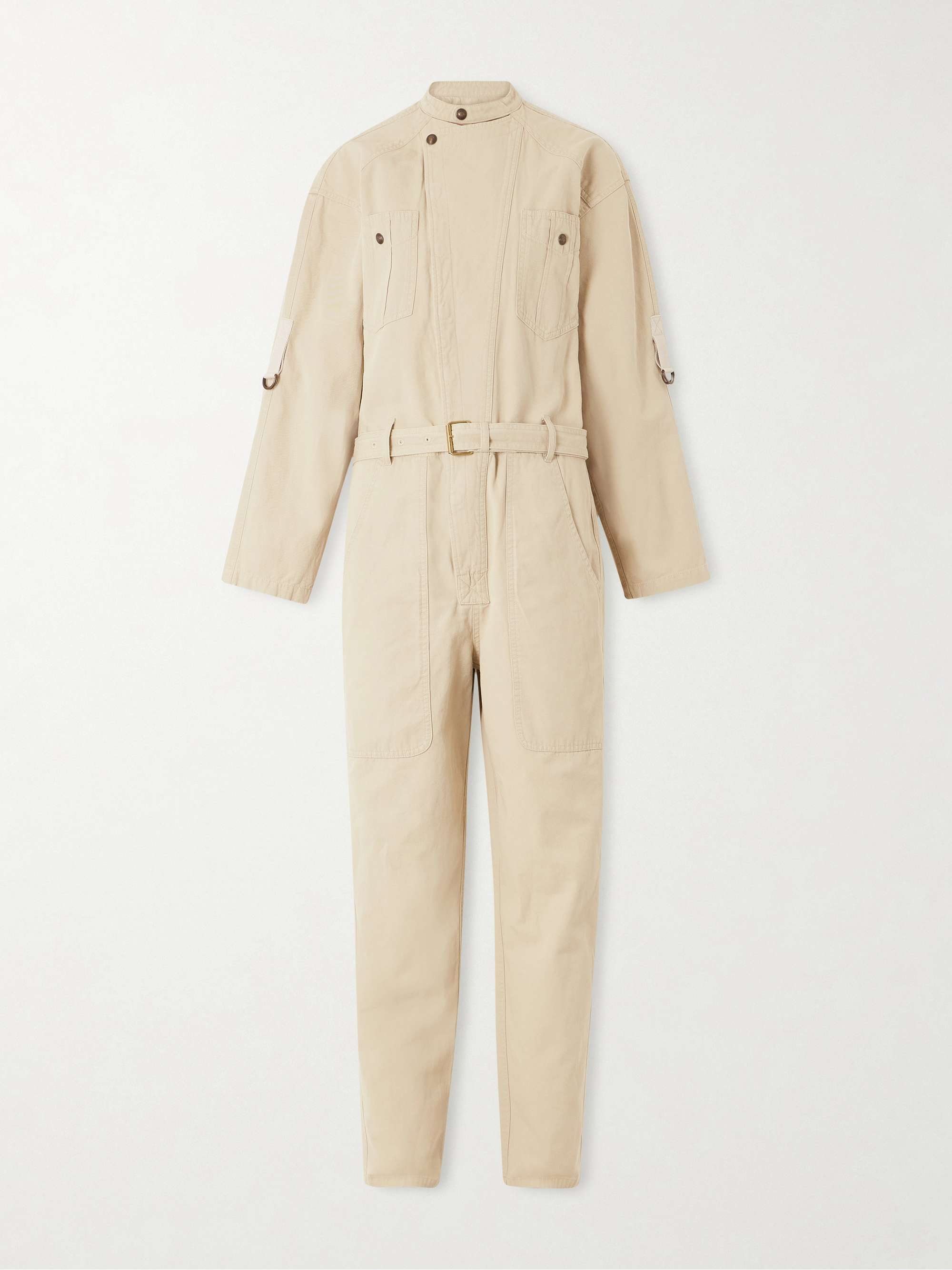 Nessime Belted Cotton and Linen-Blend Jumpsuit