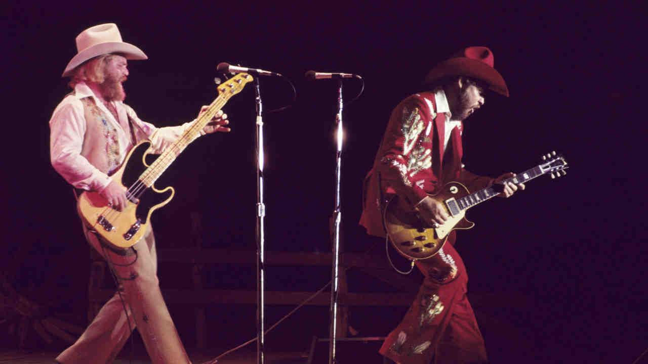 ZZ Top performing live in 1976