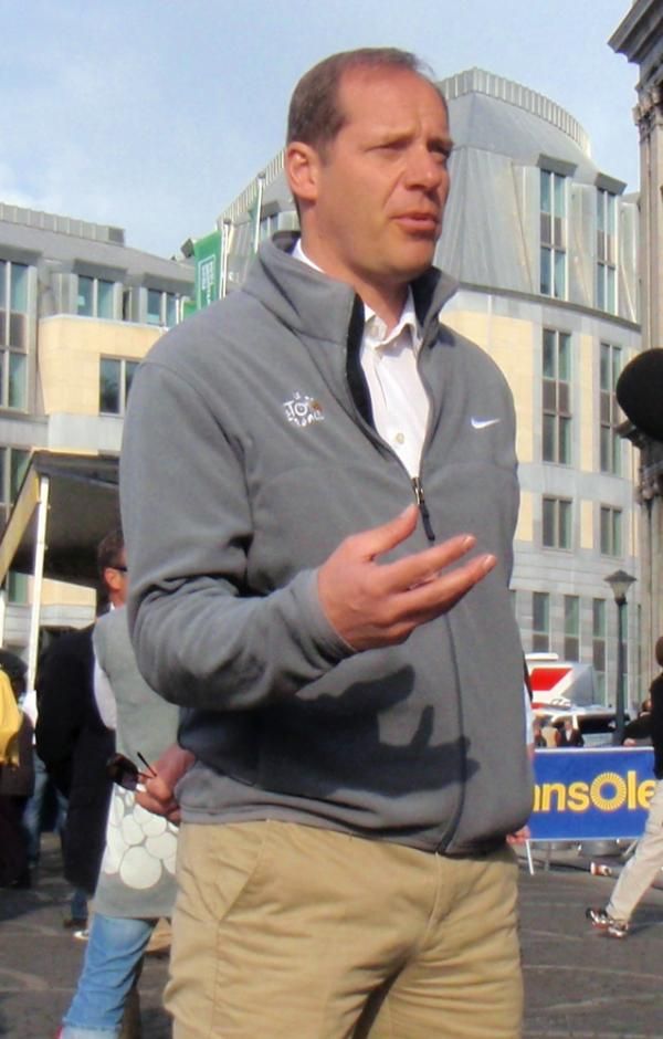 Tour de France Director Christian Prudhomme at the start of Li&egrave;ge-Bastogne-Li&egrave;ge