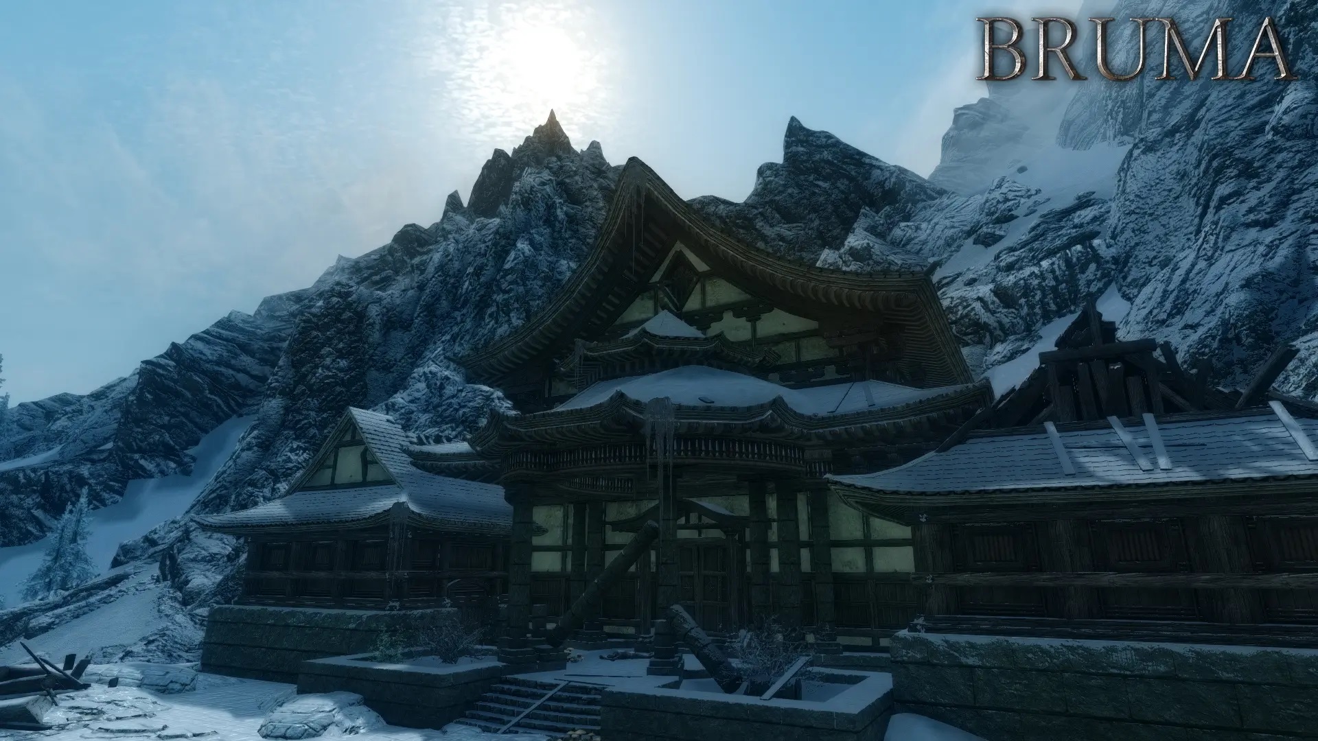 Templo de las Nubes de Oblivion integrado en el motor Skyrim