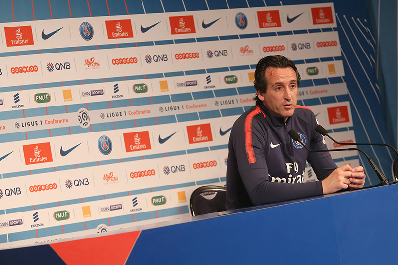 Unai Emery PSG press
