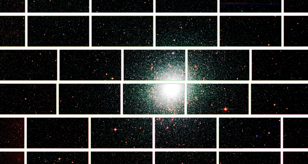 Zoomed-in image from the Dark Energy Camera of the center of the globular star cluster 47 Tucanae, which lies about 17,000 light years from Earth.