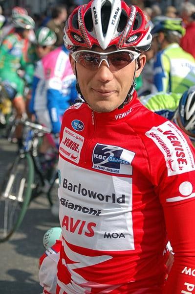 Michele Merlo (Barloworld) in the mountain's jersey