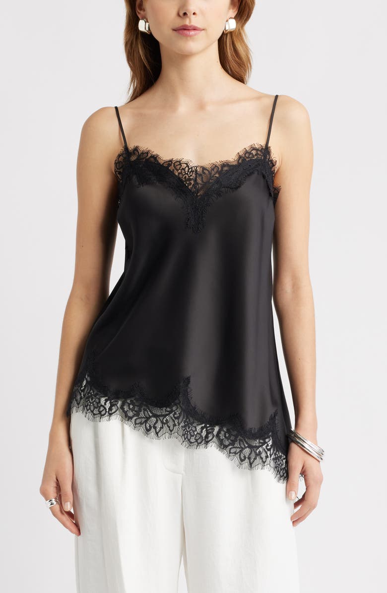 Lace Trim Satin Camisole