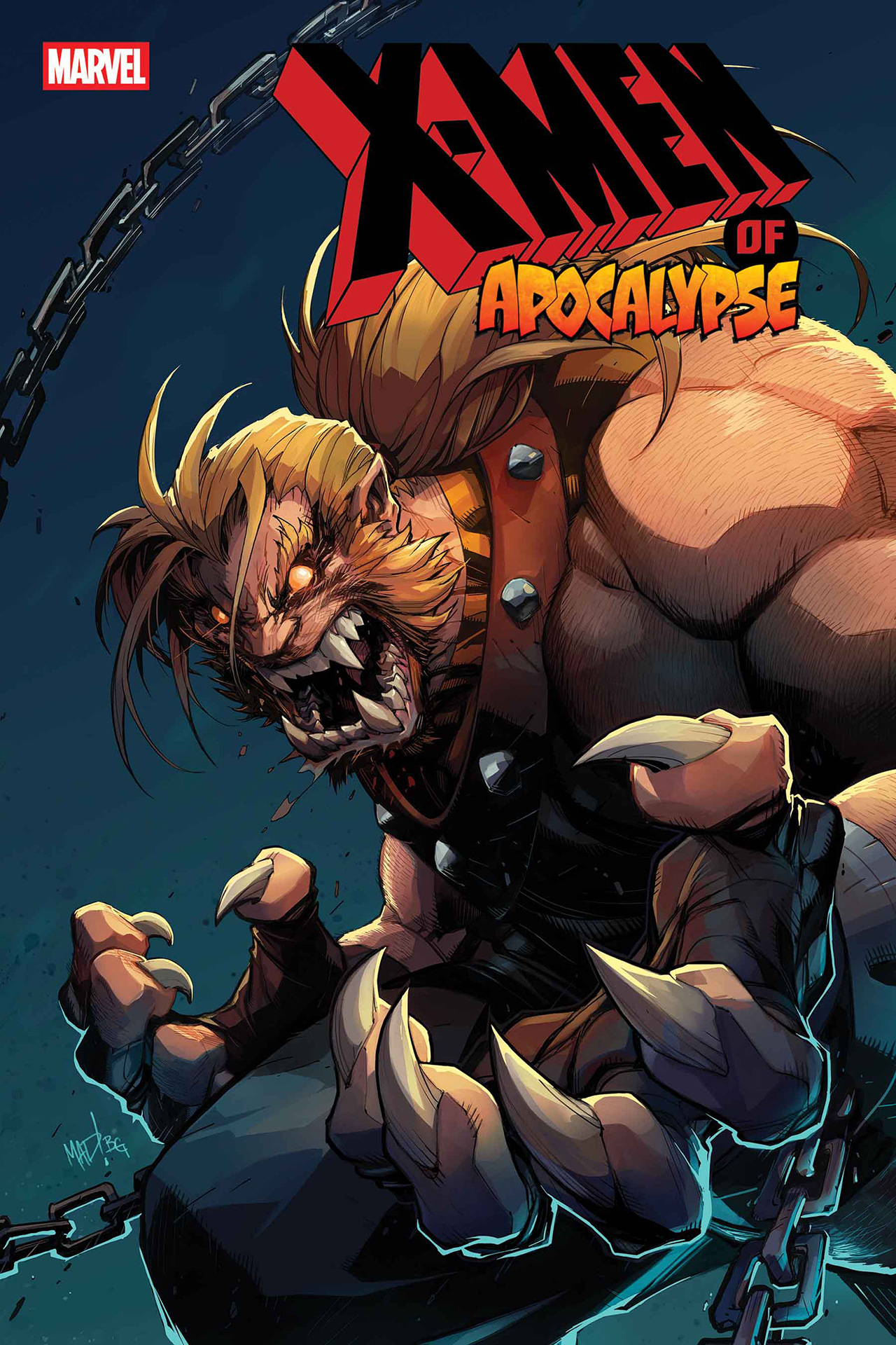Age of Apocalypse Sabretooth snarling on Joe Madureira&#039;s cover of X-Men of Apocalypse #1