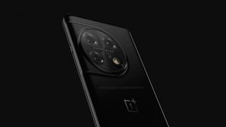 A leaked render of the circular camera array for the rumored OnePlus 11 Pro.