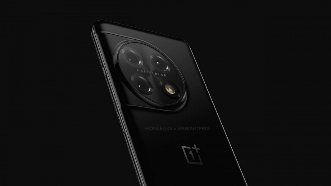 A leaked render of the circular camera array for the rumored OnePlus 11 Pro.
