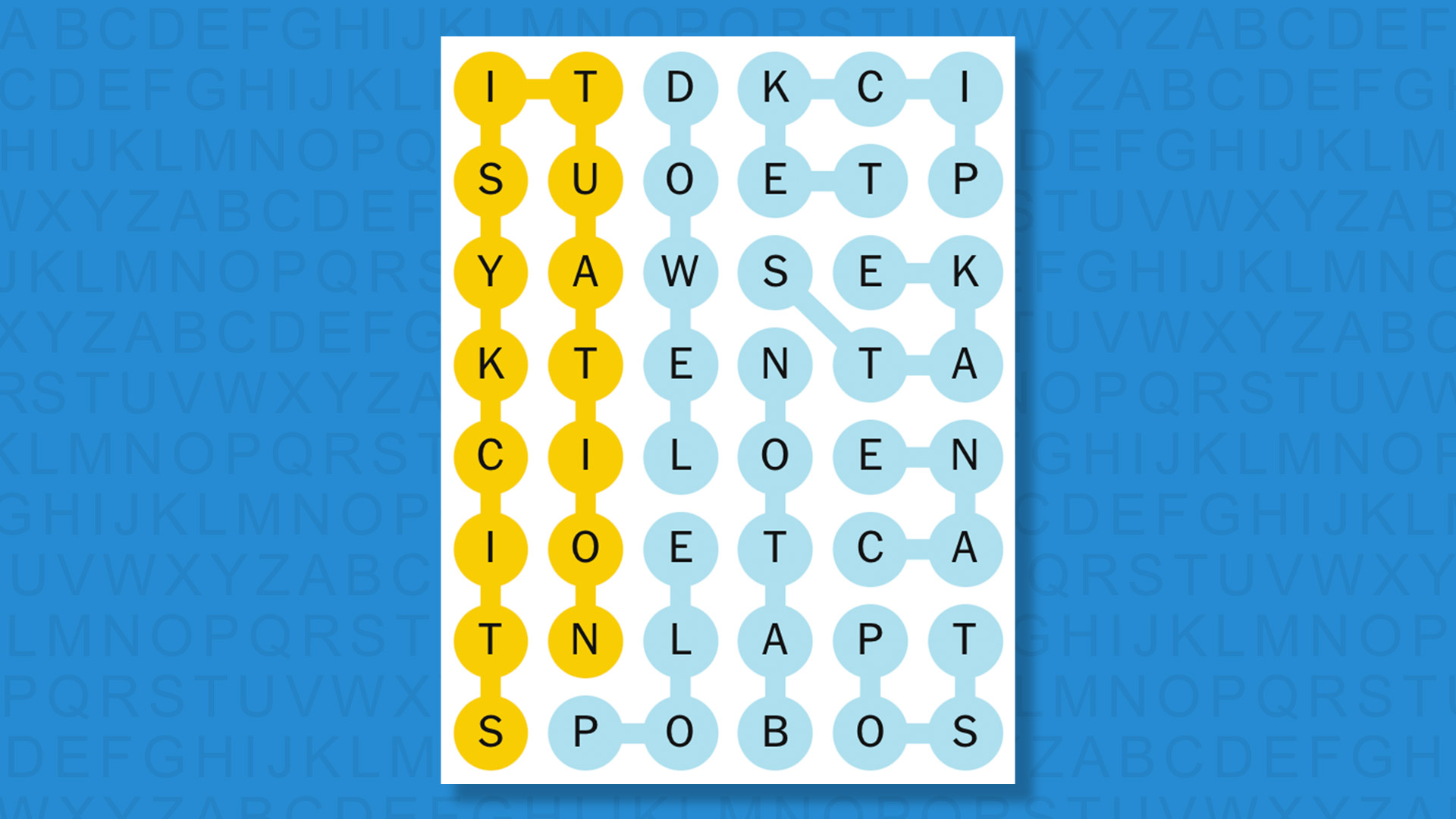 NYT Strands answers for game 693 on a blue background