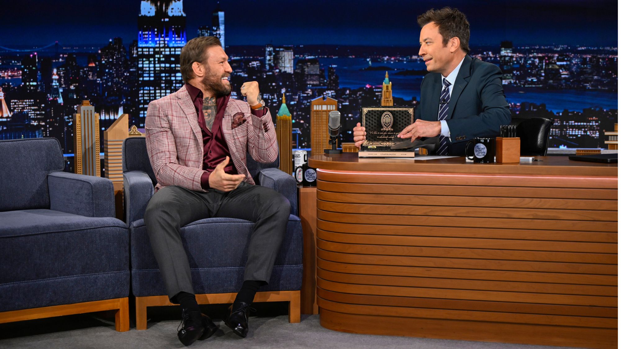 THE TONIGHT SHOW STARRING JIMMY FALLON - Boxer Conor McGregor during an interview with host Jimmy Fallon on Tuesday, June 16, 2026