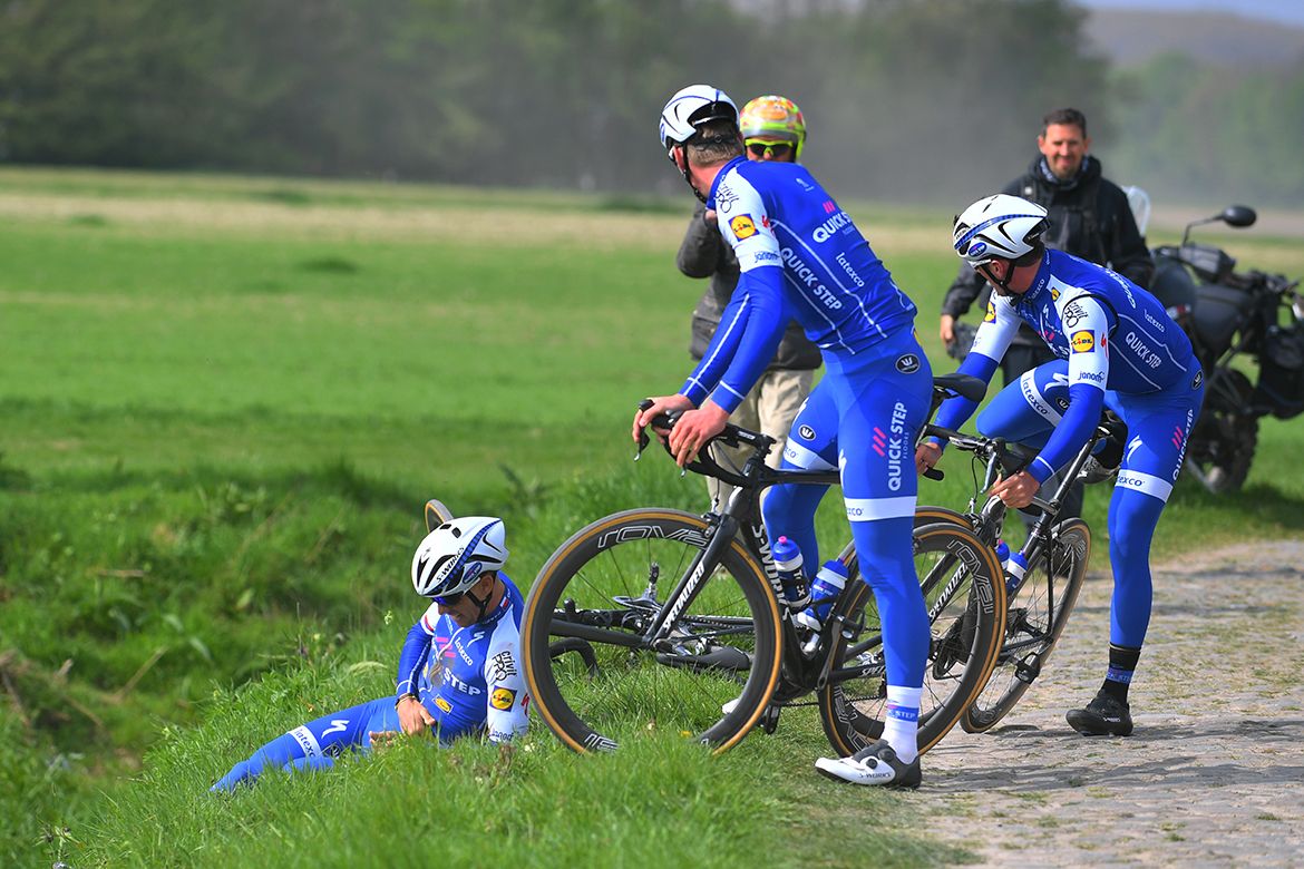 Zdenek Stybar got his crashing out of the way in the recon