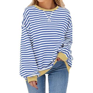 iChunhua Oversized Striped Sweatshirt