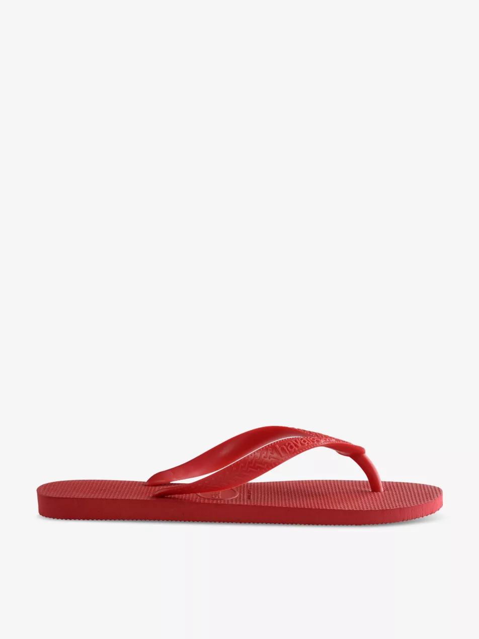 Top Embossed Logo Rubber Flip-Flops