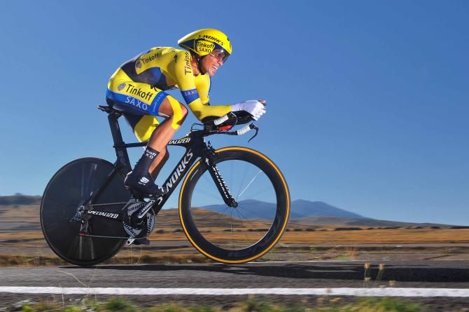 Alberto Contador (Tinkoff-Saxo) took over the lead in the Vuelta a Espa&ntilde;a on stage 10