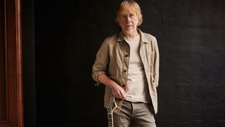 Trey Anastasio of Phish with his Languedoc semi-hollow electric guitar