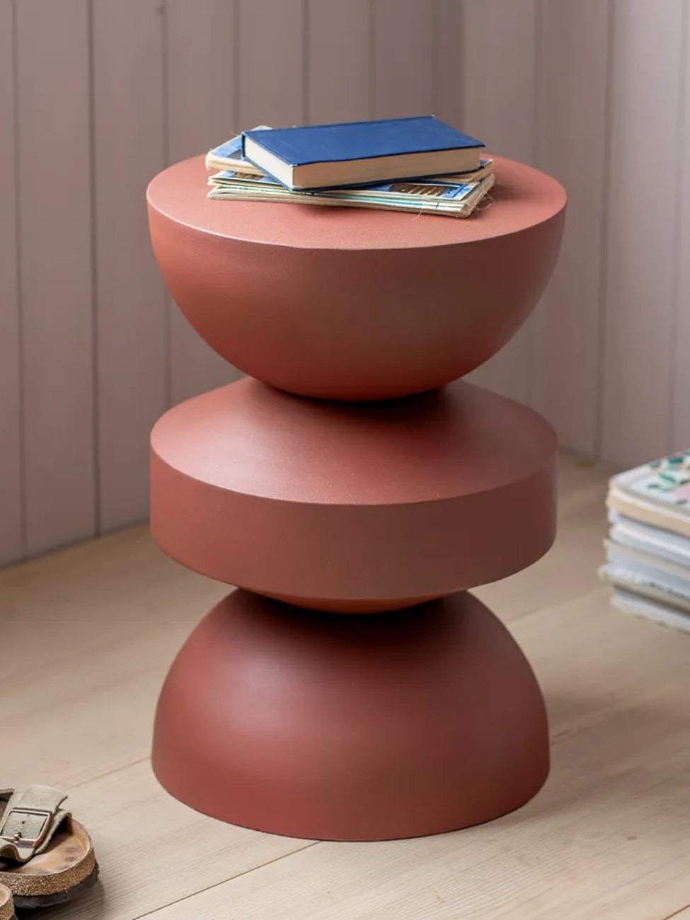 Graham and Green, Terracotta Metal Drum Stool