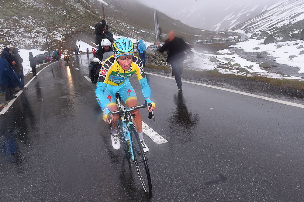 Miguel Angel Lopez (Astana Pro Team) attacks during the final stage at Tour de Suisse