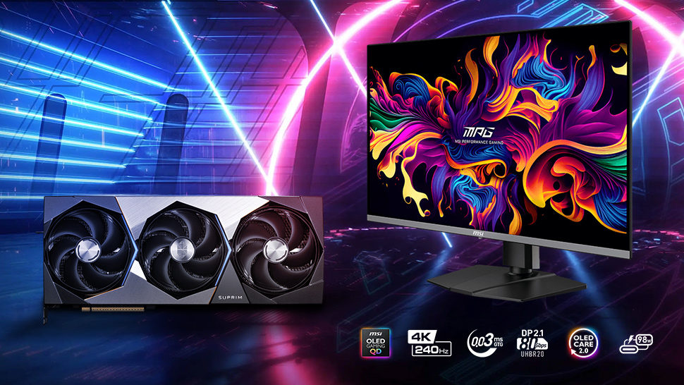 MSI GeForce RTX 5090 32G SUPRIM SOC and MSI MPG 322 URX QD-OLED