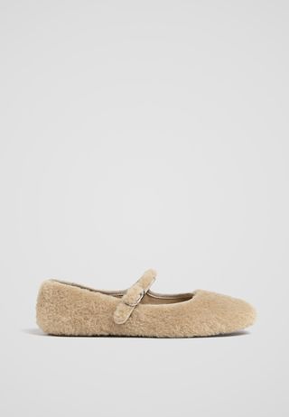 Faux Fur Ballet Flats