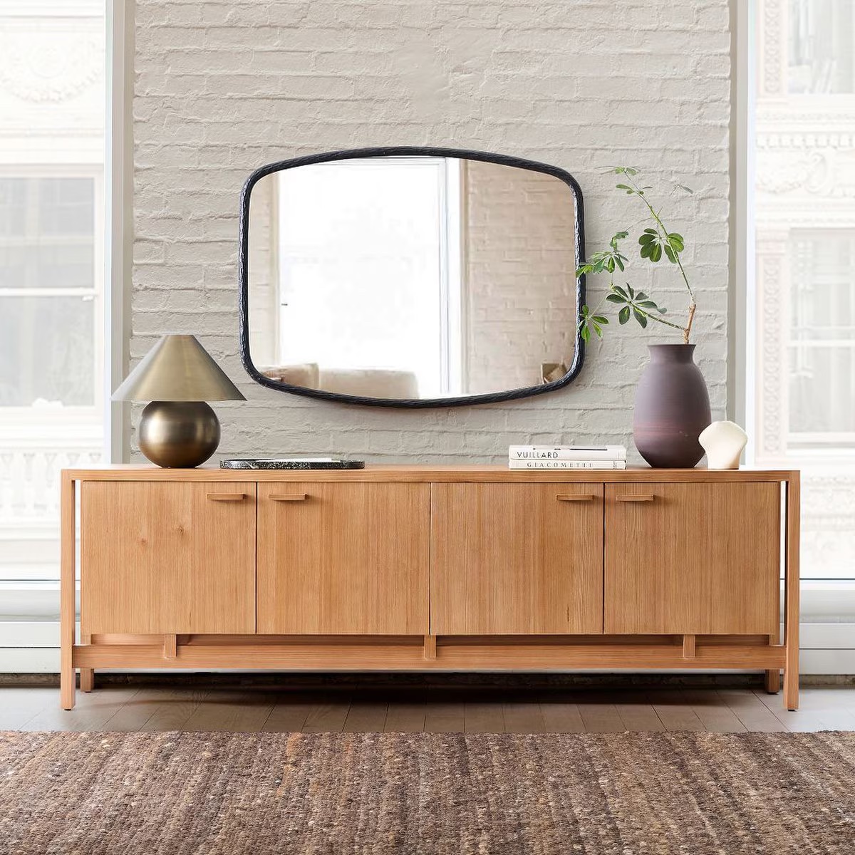 large light-wood console