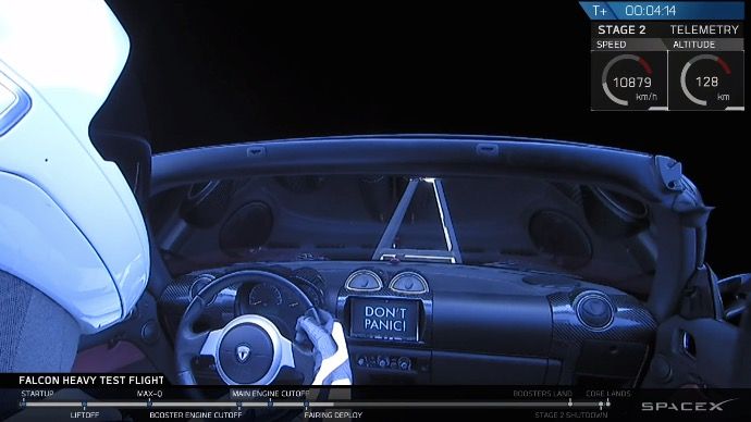Don't panic - you're just in space now