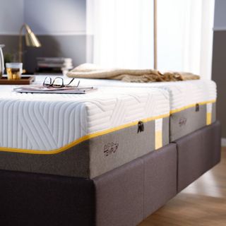 Tempur mattress on a bed