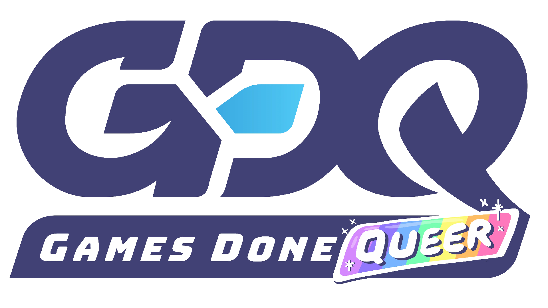 A logo for Games Done Queer, a charity event taking place October 31-November 2.