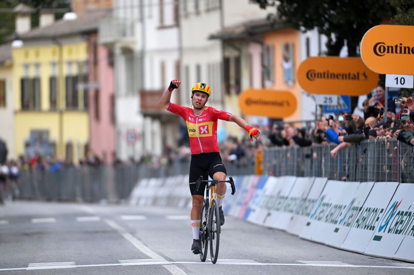 Fredrik Dversnes taking stage five of 2025 Tirreno-Adriatico 