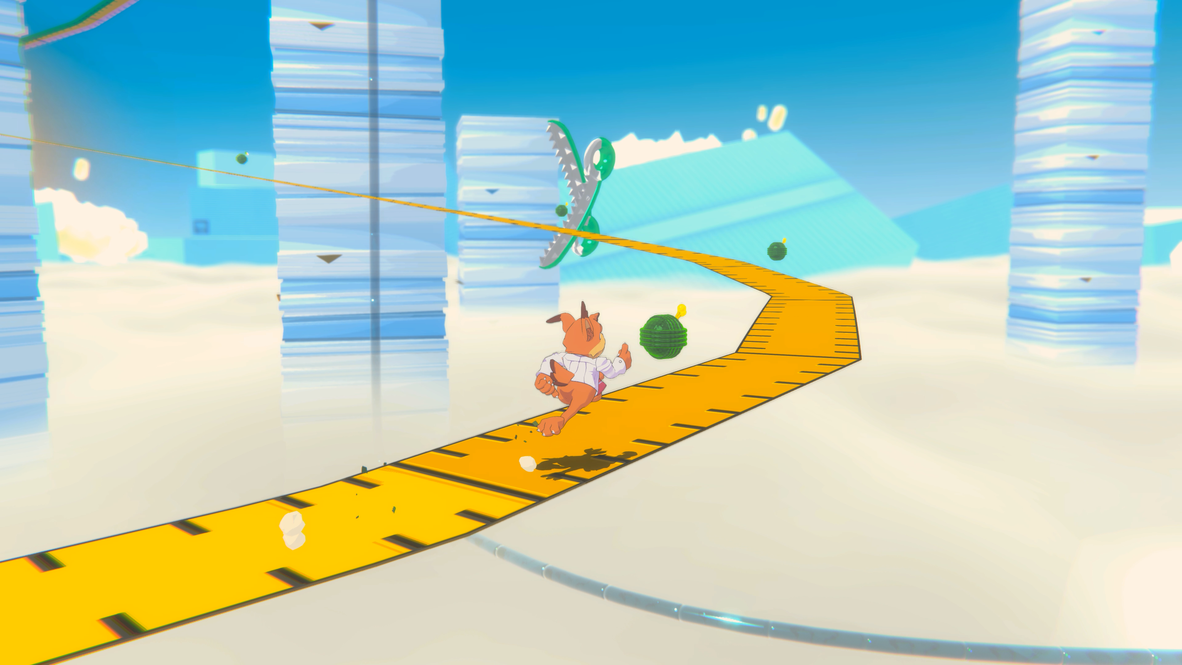 Bubsy 4D retro remake, colourful retro game platformer