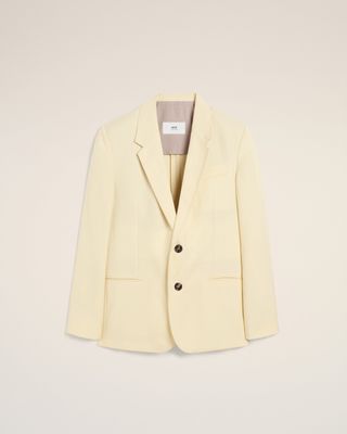 Yellow Wool Semi-Lined Jacket