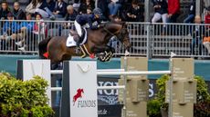 Ioli Mytilineou riding Levis de Muze is making her senior championship debut at the European Showjumping Championships