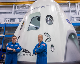 NASA astronauts Bob Behnken and Doug Hurley will fly on the SpaceX crewed test flight.