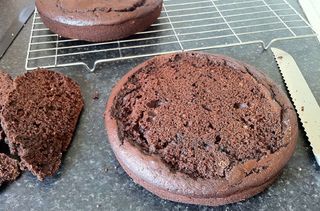 Preparing a layer of a chocolate cola cake