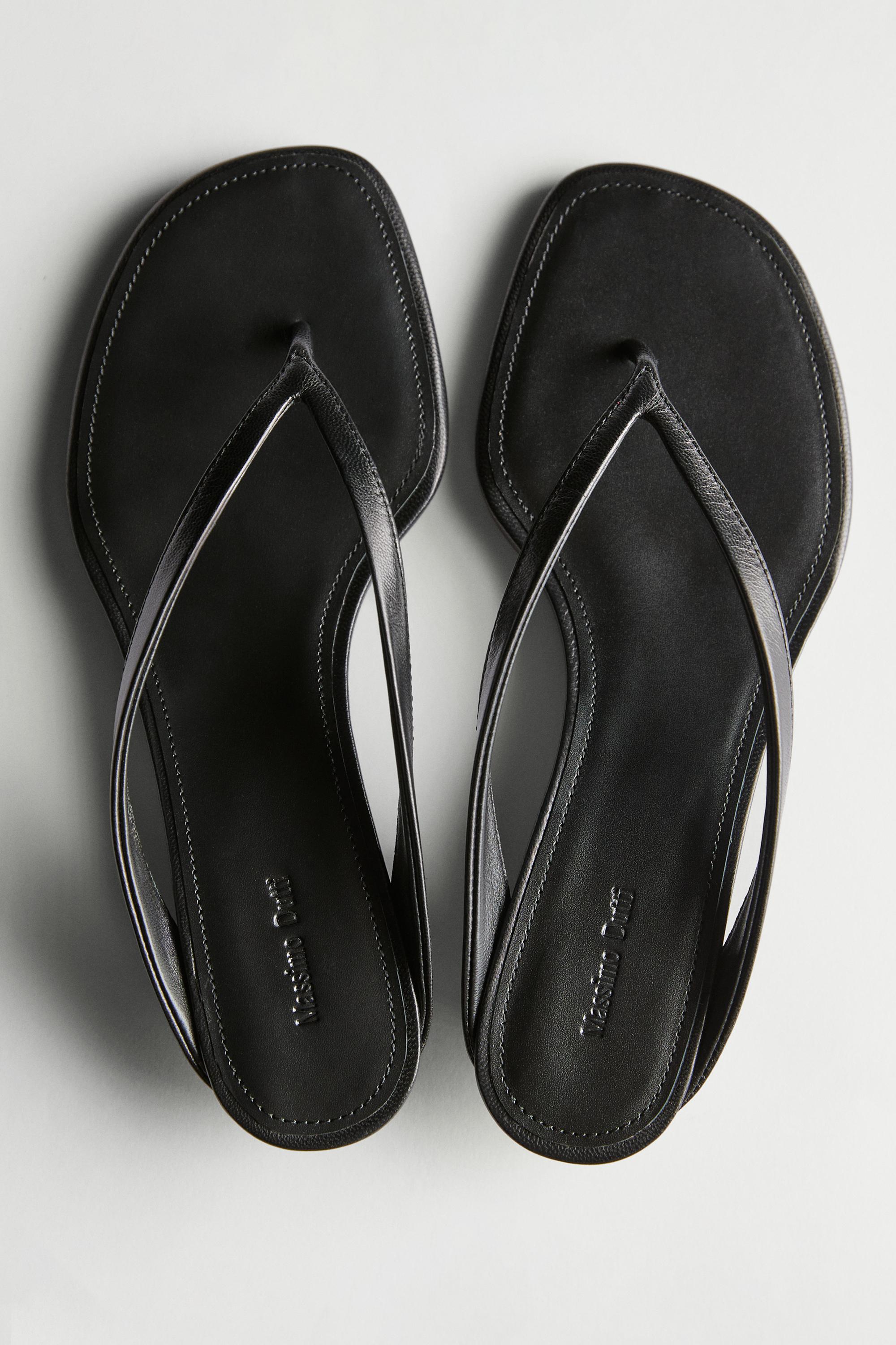 Massimo Dutti, Mid-Heel Sandals With Toe Divider