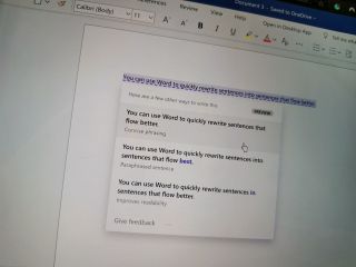 Microsoft Word Sentence Rewrite