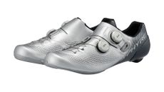 Shimano's premium road shoe the S-Phyre RC903 in limited-edition silver