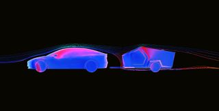 Thermal images of car and travel trailer
