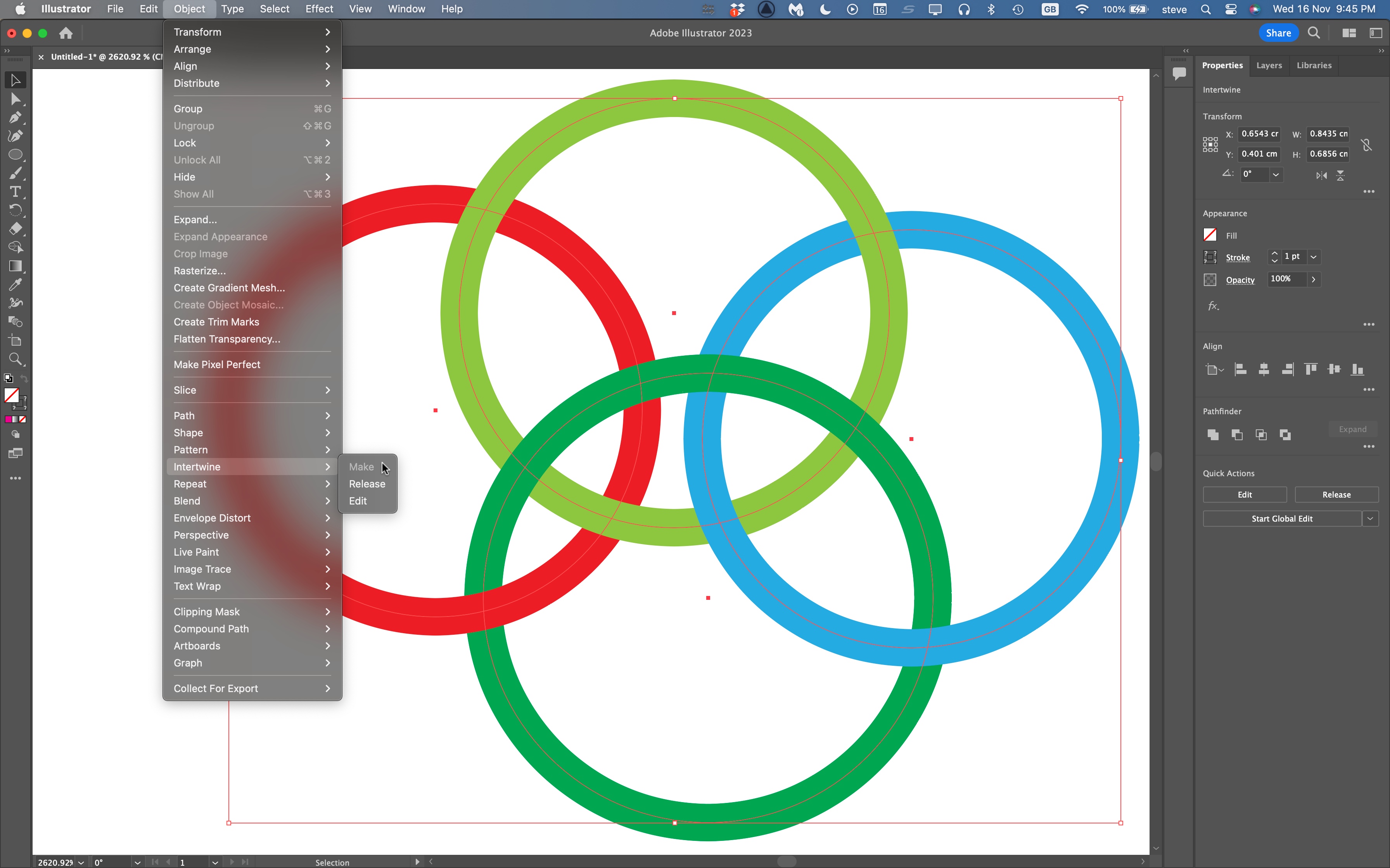 Adobe Illustrator graphic design software in action